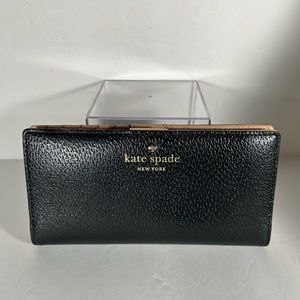 Kate Spade New York Staci Large Slim Bifold Wallet - Black.  New Without Tags.